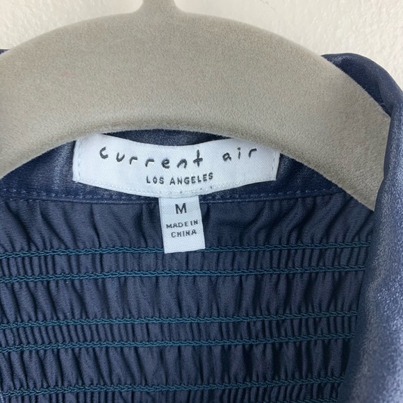 CURRENT AIR LOS ANGELES Metallic Blue Blouse - Picture 2 of 5